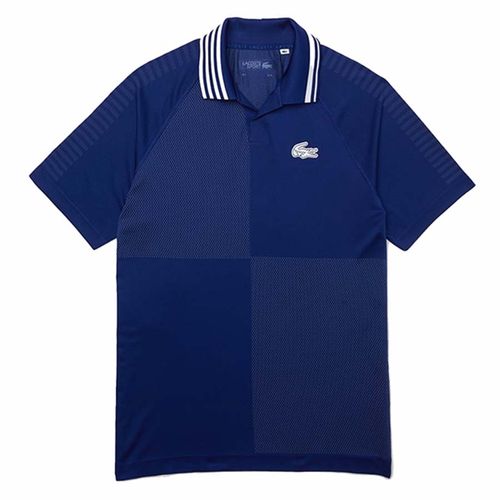 Áo Polo Men’s Lacoste Sport Breathable Seamless Regular Fit Shirt DH6930 EMJ Màu Xanh Size L