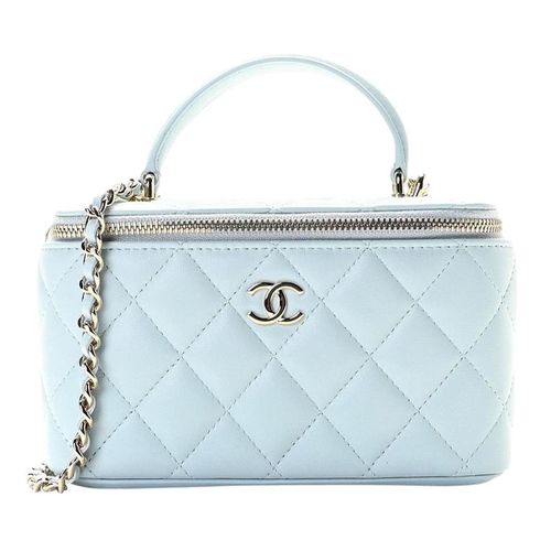 Túi Xách Chanel Vanity Top Handle With Chain Baby Blue Cross Body Bag Màu Xanh