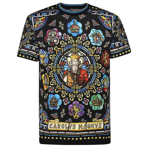 Áo Phông Nam Dolce & Gabbana G8KD0T-FI7QB T-Shirt Multicolor In Họa Tiết