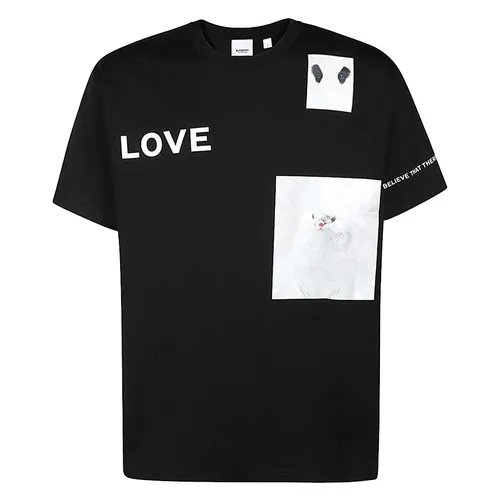 Áo Phông Burberry 80309401007 Montage T-Shirt  Black Màu Đen