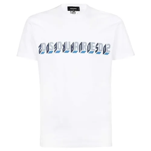 Áo Phông Dsquared2 D2 Mirror Cool Tee S74GD0861 S23009 Màu Trắng