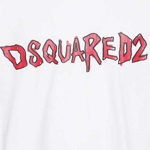 Áo Phông Dsquared2 D2 Rock Slouch T-shirt S74GD0935 S23009 Màu Trắng-2