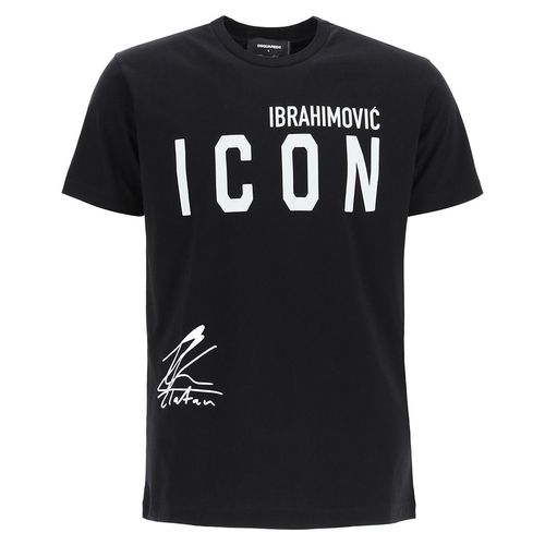 Áo Phông Dsquared2 Ibrahimovic Icon Sign Crew Neck Tee S79GC0024 Màu Đen
