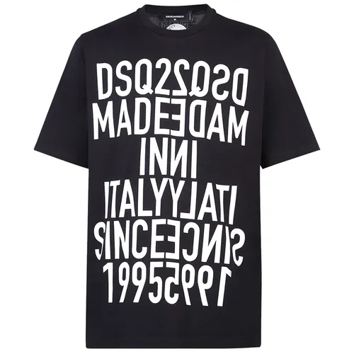 Áo Phông Dsquared2 Made In Italy Since 1995 Oversize T-Shirt S74GD0818 Màu Đen - Thời trang - Vua Hàng Hiệu