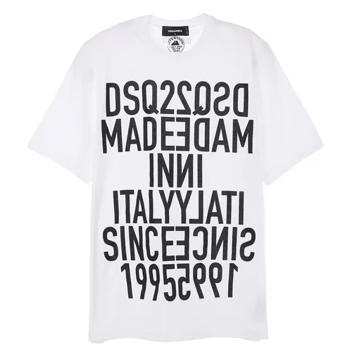 Áo Phông Dsquared2 Made In Italy Since 1995 Oversize T-Shirt S74GD0818 Màu Trắng - Thời trang - Vua Hàng Hiệu