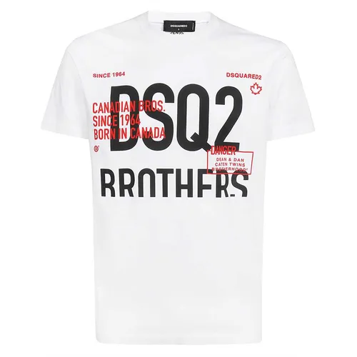 Áo Phông Dsquared2 Men's Bro Cool T-Shirt D2 White S74GD0992 Màu Trắng - Thời trang - Vua Hàng Hiệu
