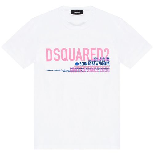 Áo Phông Dsquared2 Printed T-Shirt S71GD0949 Màu Trắng-4