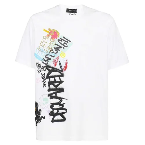 Áo Phông Dsquared2 T-Shirt Yankee Doodle Cool Fit S74GD0932 S23009 Màu Trắng