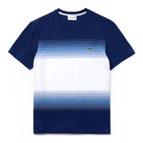 Áo Phông Lacoste Men's T-Shirt TH5074 Màu Trắng Xanh-3
