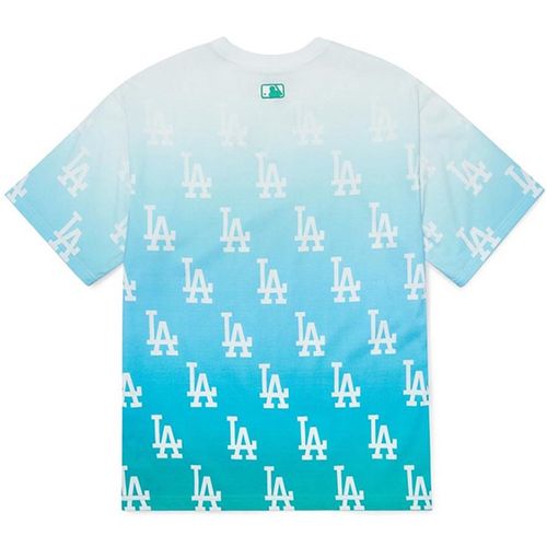 Áo Phông MLB Gradation Monogram Overfit T-Shirt LA Dodgers 3ATSM6223-07GNL Màu Xanh Size M-2
