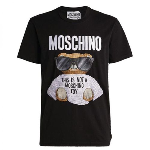 Áo Phông Moschino Micro Teddy Bear T-Shirt Black MOS0468 Màu Đen Size S