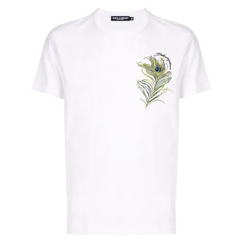 Áo Phông Nam Dolce & Gabbana D&G T-Shirt G8KBAZ G7XIR Họa Tiết Màu Trắng