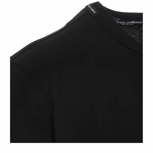 Áo Phông Nam Dolce & Gabbana Logo Patch T-Shirt G8JX7Z G7XSL Màu Đen-3