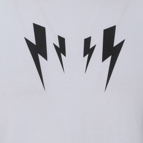 Áo Phông Neil Barrett Thunderbolt Mirror-Print Crew-Neck T-Shirt  BJT048SS527S Màu Trắng-5