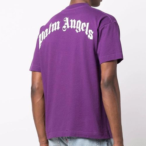 Áo Phông Palm Angels Logo-Print Short-Sleeve T-Shirt PMAA001F21JER0233760 Màu Tím-3