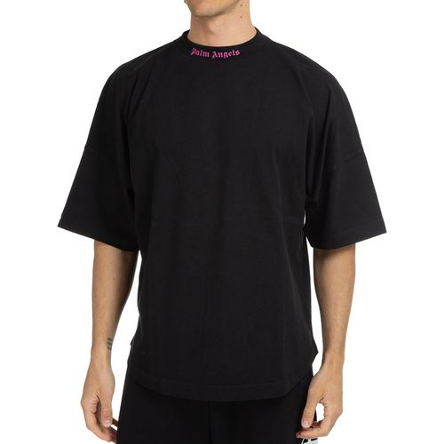 Áo Phông Palm Angels Men's Short Sleeve T-Shirt Crew Neckline Jumper PMAA002C99JER0031032 Màu Đen