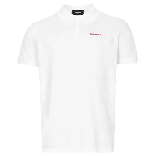 Thời trang DSquared2 Áo Polo - Áo Polo Dsquared2 Polo Shirt With Logo Print S74GL0048 S22743 Màu Trắng - Vua Hàng Hiệu