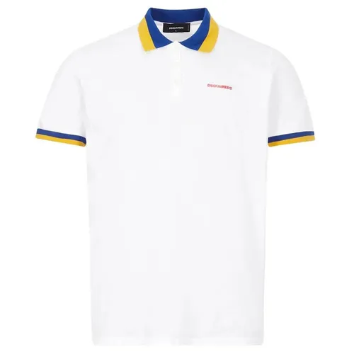 Thời trang DSquared2 Áo Polo - Áo Polo Dsquared2 White Two-Tone S74GL0046 S22743 Màu Trắng - Vua Hàng Hiệu