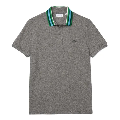 Thời trang Xám Áo Polo 100% Cotton - Áo Polo Lacoste Erkek Regular Fit Desenli Gri Polo PH8061 Màu Xám - Vua Hàng Hiệu