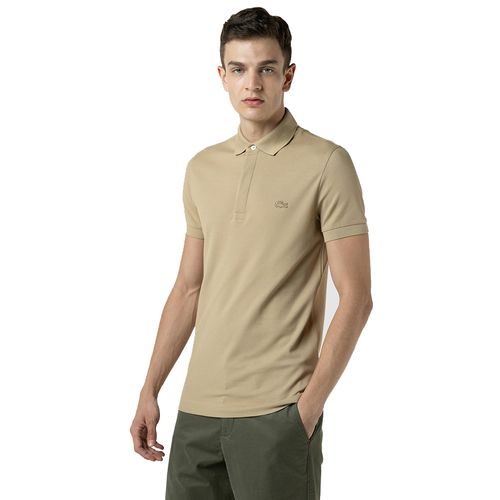 Áo Polo Lacoste Men's Paris Polo Shirt Regular Fit Stretch Cotton Piqué PH5522 02S Màu Beige