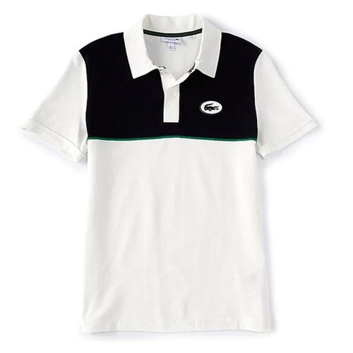 Áo Polo Lacoste Men's Heritage Slim Fit Stretch Cotton Pique Shirt PH9767-GA3 Màu Trắng Đen