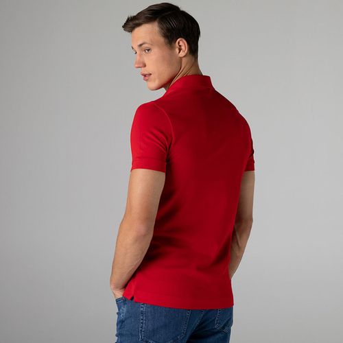 Áo Polo Lacoste Men's Paris Polo Shirt Regular Fit Stretch Cotton Piqué PH5522 240 Màu Đỏ-4