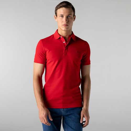 Áo Polo Lacoste Men's Paris Polo Shirt Regular Fit Stretch Cotton Piqué PH5522 240 Màu Đỏ-5