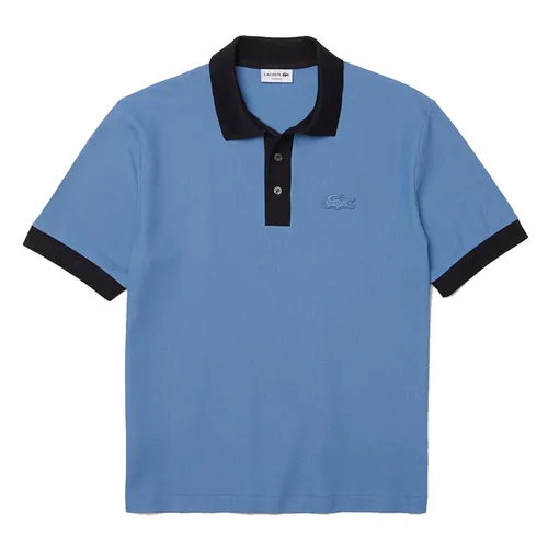 Áo Polo Men's Lacoste Loose Fit Textured Cotton Pique Polo Shirt PH0029 Màu Xanh Blue Size S