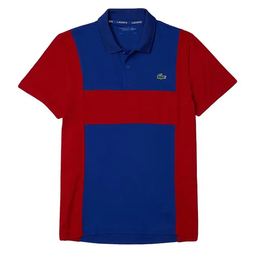 Áo Polo Lacoste Sport Pique Colorblock For Man DH6933 VGM Màu Xanh Đỏ
