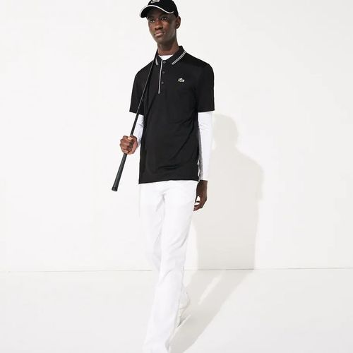 Áo Polo Men's Lacoste Sport Signature Breathable Golf Polo Shirt Marine Màu Đen Size S-1