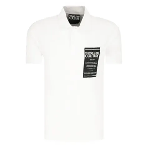Áo Polo Versace Jeans Couture White Warranty Polo EB3GWA7T9 E36571 Màu Trắng