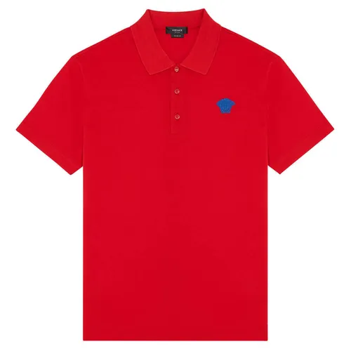 Áo Polo Versace Little Boy's & Boy's Piqué Medusa Embroidered Polo Shirt A87427 A237141 Màu Đỏ