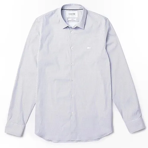 Thời trang Xám Áo sơ mi - Áo Sơ Mi Lacoste Erkek Slim Fit Desenli Gri Gömlek CH6793.522 Màu Xám - Vua Hàng Hiệu