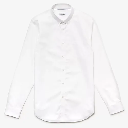 Áo Sơ Mi Lacoste Men's Cotton Shirt Regular Fit From A Fine Peak Màu Trắng Size M - Thời trang - Vua Hàng Hiệu