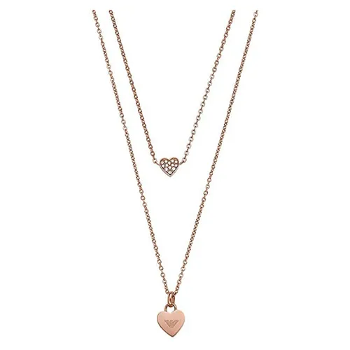 Trang sức - Dây Chuyền Emporio Armani Rose Gold Tone Stainless Steel Chain Necklace Màu Vàng Hồng - Vua Hàng Hiệu