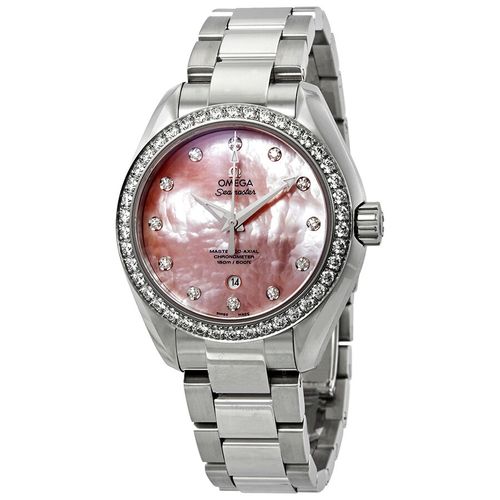 Đồng Hồ Nữ Omega Seamaster Aqua Terra Automatic Diamond Watch 231.15.34.20.57.003 Màu Hồng Bạc-1