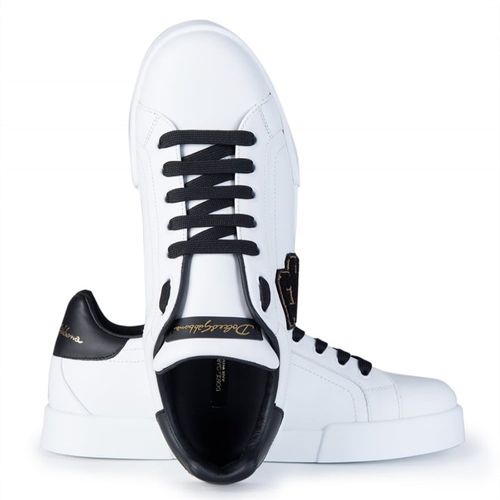 Giày Sneakers Dolce & Gabbana D&G Side Logo Low Tops CS1558 AH504 Màu Trắng Size 39-5