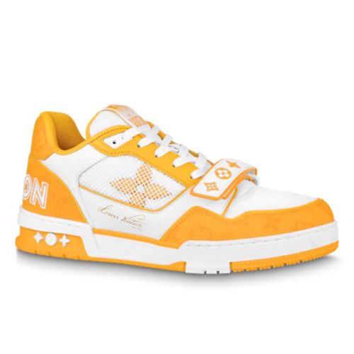 Giày Thể Thao Louis Vuitton Sneaker LV Trainer Sneaker 1A9ZI6 Màu Trắng Vàng Size 42-1