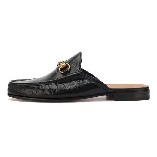 Giày Sục Gucci Horsebit Leather Slipper Loafers Màu Đen Size 39-3