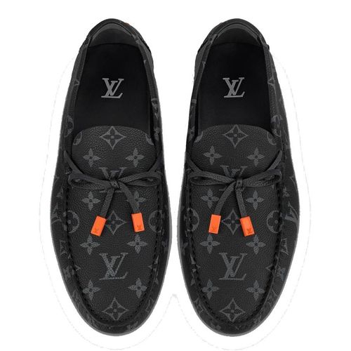 Giày Lười Nam Louis Vuitton LV Driver Mocassin 1AAF3E Màu Đen