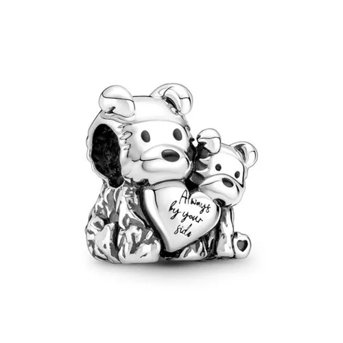 Hạt Vòng Charm Pandora Mother & Puppy Love Màu Bạc