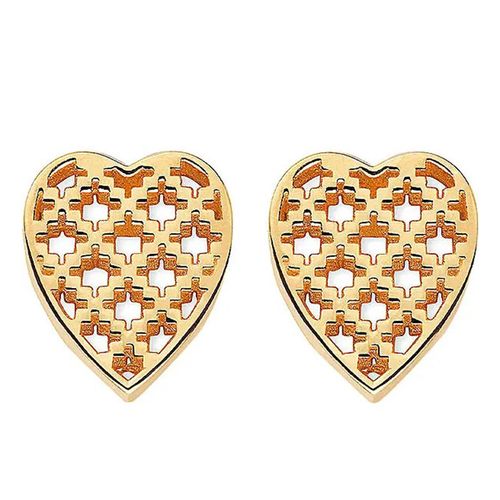 Khuyên Tai Gucci Earrings Diamantissima Heart 18k Yellow Gold Ladies Màu Vàng