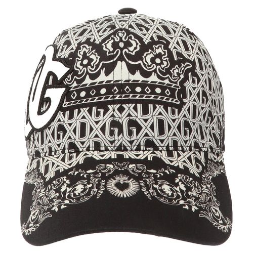 Mũ Dolce & Gabbana Patterned Baseball Cap GH590Z-FPFMN Màu Đen Trắng