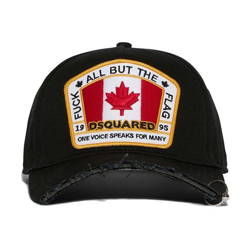 Mũ Dsquared2 Canadian Flag Baseball Cap BCM0534 Màu Đen-4