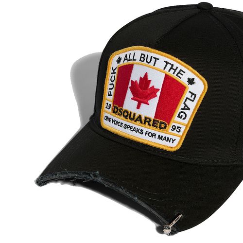 Mũ Dsquared2 Canadian Flag Baseball Cap BCM0534 Màu Đen-5