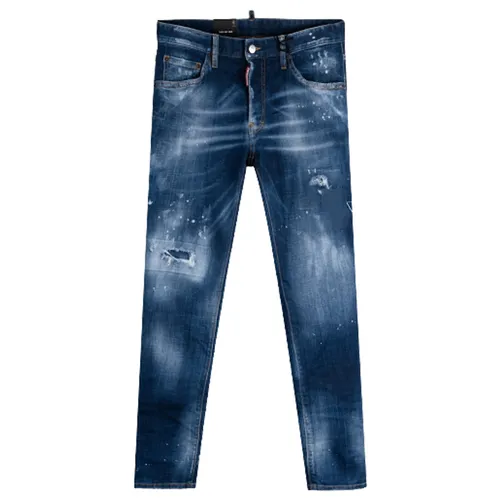 Thời trang - Quần Jeans Dsquared2 Icon Spray Cool Guy Denim Jeans S79LA0039 S30342 Màu Xanh Bò - Vua Hàng Hiệu