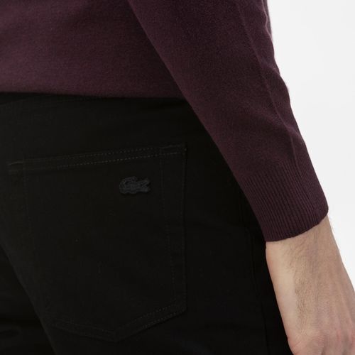 Quần Dài Nam Lacoste Men's Slim Fit 5-Pocket Stretch Cotton Pants HH9561 031 Màu Đen-3