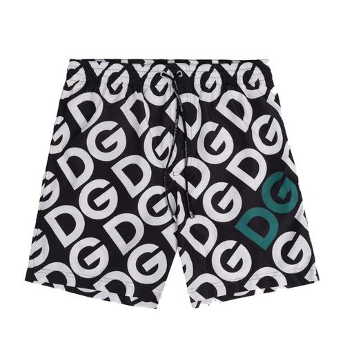 Quần Shorts Dolce & Gabbana Logomania Print Swim Shorts Màu Đen Trắng