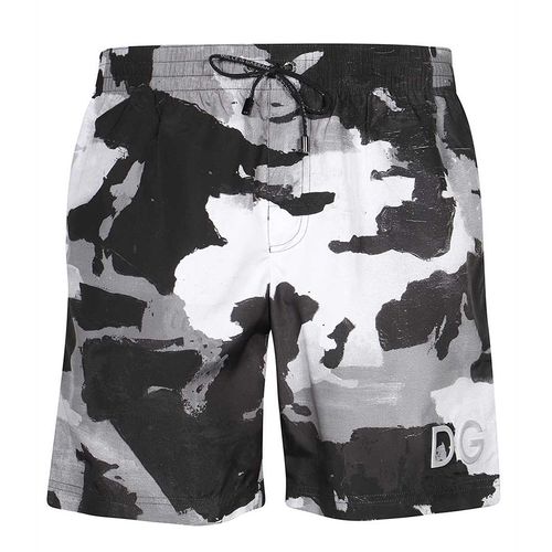 Quần Shorts Dolce & Gabbana  M4B16T HSMND Camouflage Print Swim Màu Đen Xám