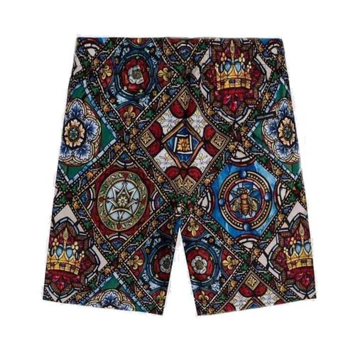Quần Shorts Dolce & Gabbana Stained Glass Window Swim Trunks M4A13T HSMIC  Phối Màu